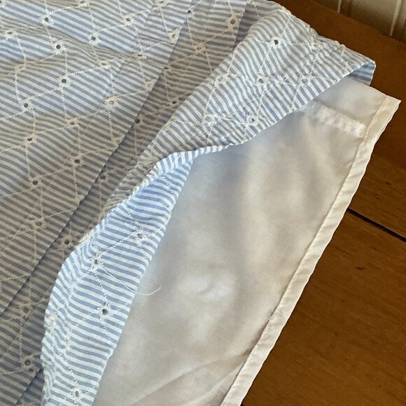 NWT Draper James RSVP puff sleeve blue eyelet shirt dress sz Large - Picture 7 of 11